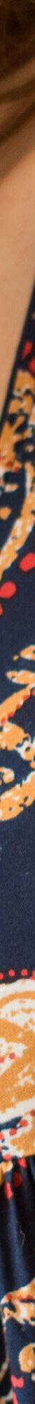 Korte jurk met V-hals, 'boho' print (marine / karamel) Korte jurk met V-hals, 'boho' print (marine / karamel)